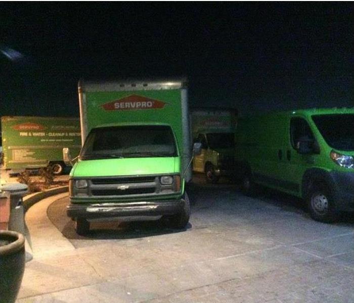 SERVPRO trucks on standby ready when the call comes in.