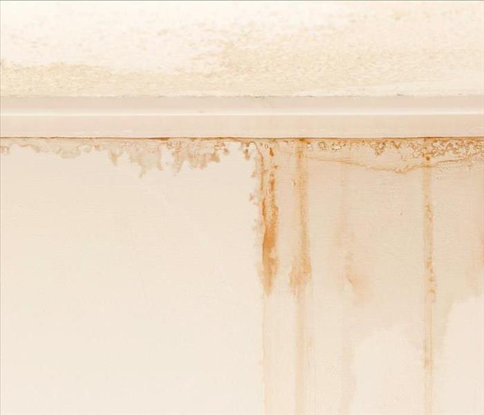 Image of a ceiling damaged with leaking water.